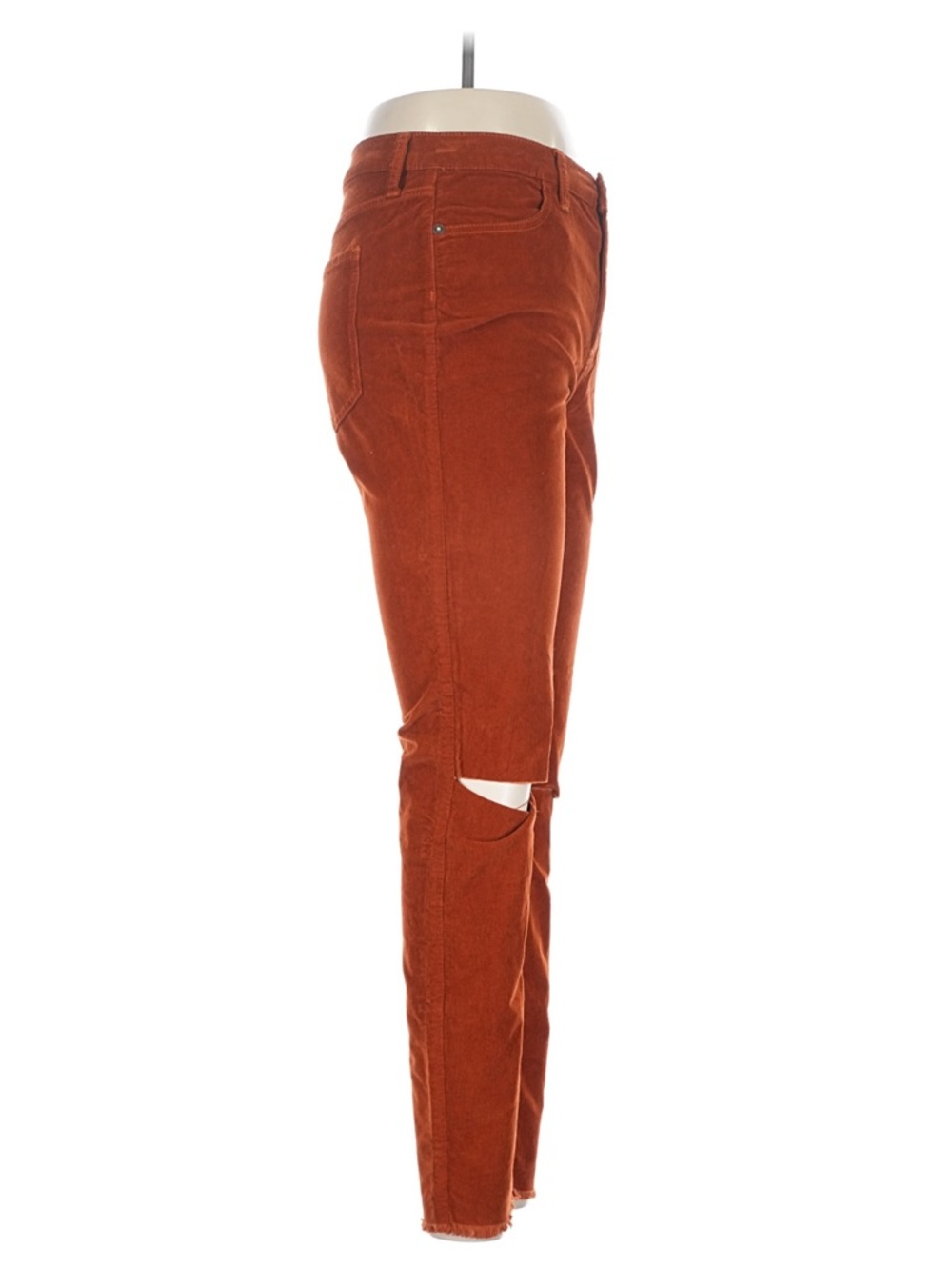 NWT We The Free Free People Rust Corduroy Distressed Skinny Jeans Size 29 - Picture 3 of 6